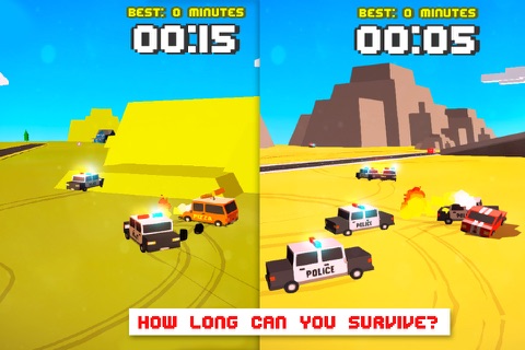 Smashy Dash 3 - PRO Crossy Crashy Cars and Cops - Wanted screenshot 2