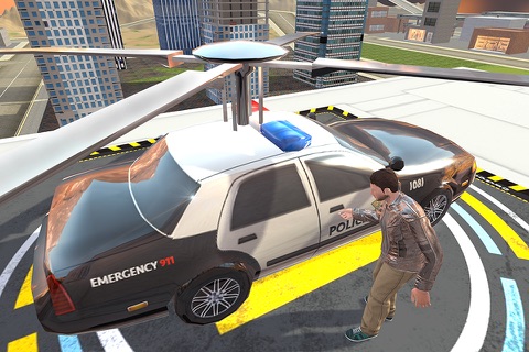 Flying Police Car Gangsters LA - All in One Prison Sniper & Flying Car helicopter screenshot 4