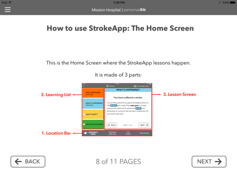 StrokeApp - Helping patients & caregivers become fluent in the language of stroke. screenshot 2