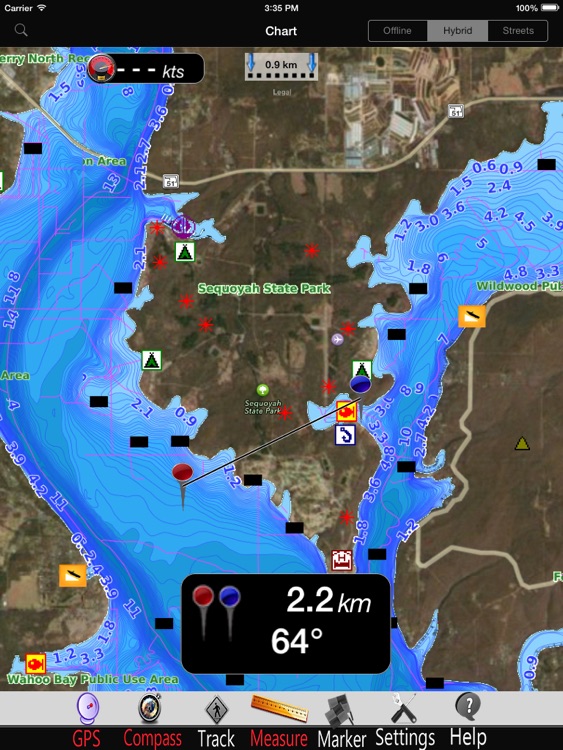 Oklahoma lakes GPS Charts Pro