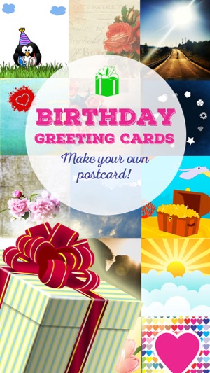 Birthday Greeting Cards - Text on Pictur