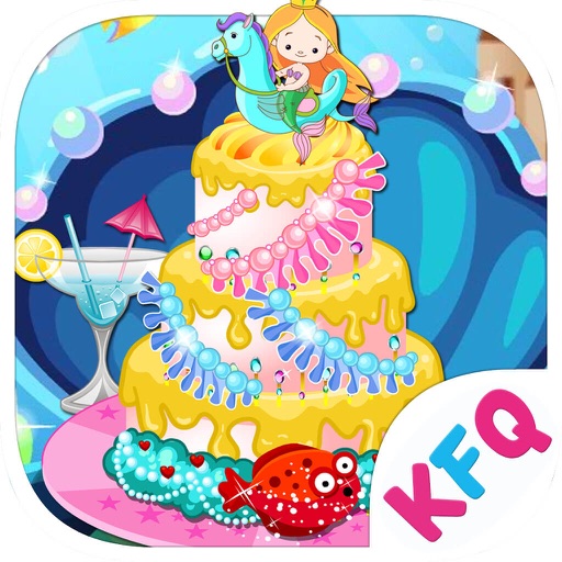 Mermaid Cake Decoration – Girls Cooking Makeup and Makeover Games Icon