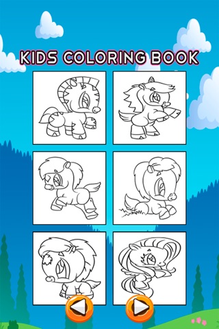 Little Pony Coloring Book - Drawing Pages and Painting Educational Learning skill Games For Kid & Toddler screenshot 2