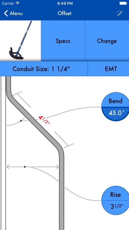 QuickBend: Conduit Bending Calculator screenshot-4
