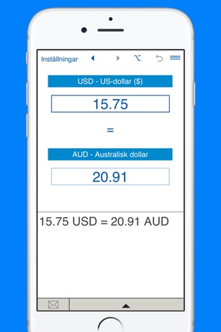 US Dollars to Australian Dollars converter screenshot 2