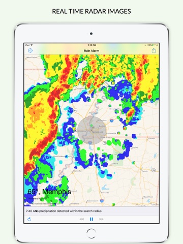 Rain Alarm XL - Rain Alerts and Live Doppler Radar Images screenshot 2