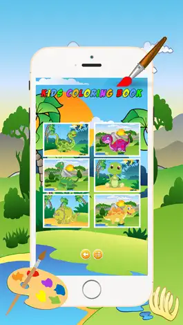 Game screenshot Dinosaur Coloring Book 4 - Drawing and Painting Colorful for kids games free mod apk