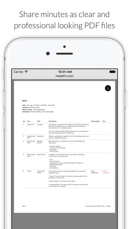 MinuteTaker - Meeting Minutes creation and sharing