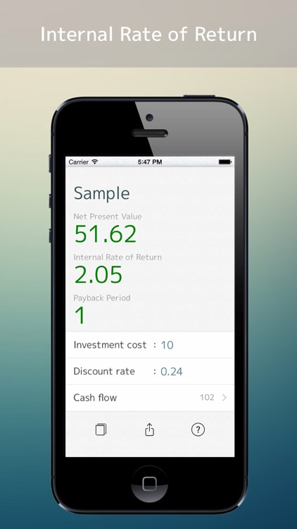 Calculating IRR - Evalue