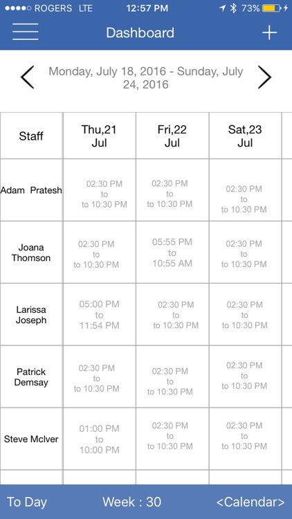 Work Center : Shift Scheduling & Staff Scheduling Manager