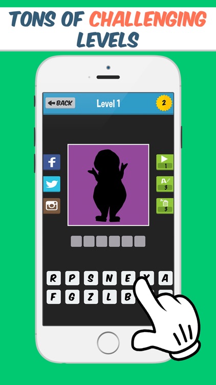 Guess the Shadow - "Famous Characters" quiz free trivia puzzle game