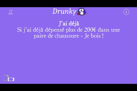 Drunky  - Jeu d'alcool - Jeu à boire qui animera vos soirées screenshot 3