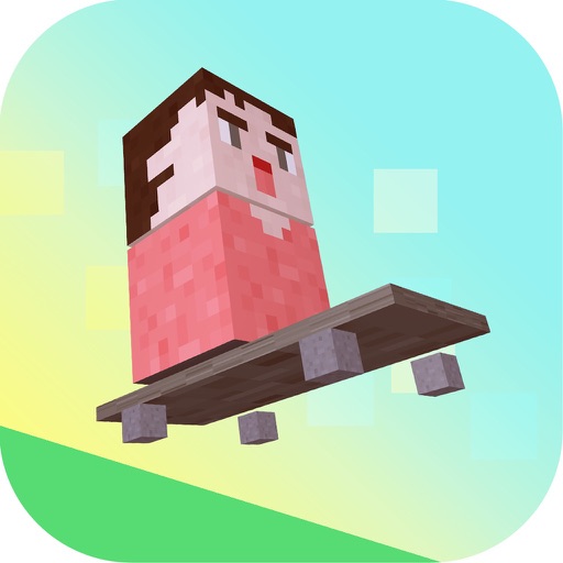 Minecraft Skateboard - Hop over the blocks iOS App