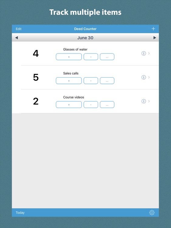 Deed Counter HD - Track your life stats