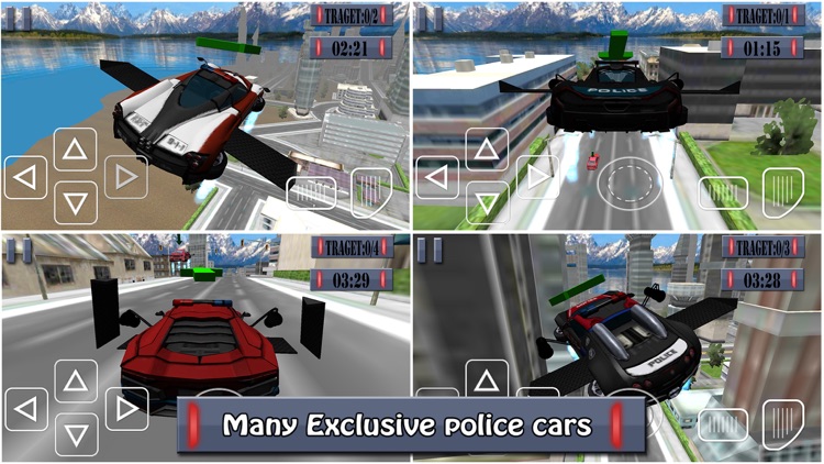 Flying Police Car - Police Chase Mafia Criminal Driver