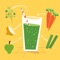 A smoothie is a refreshing drink that is typically made with fresh or frozen fruit or vegetables, plus juice and milk and yogurt or some other thickener