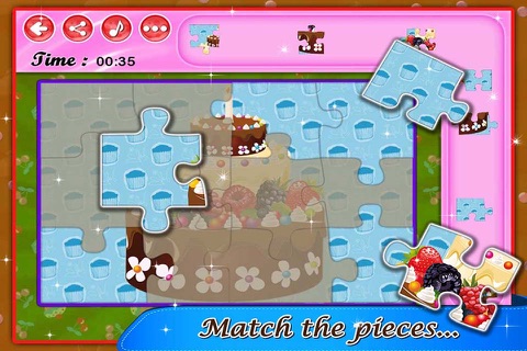 Cupcake Jigsaw Puzzle - Kids Educational Puzzles Games screenshot 3