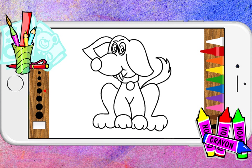 Cute dog sheets painting coloring pages for babies kids and adult screenshot 3