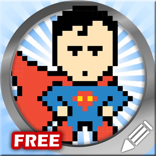 Draw And Paint Superheroes PixelArt Free iOS App