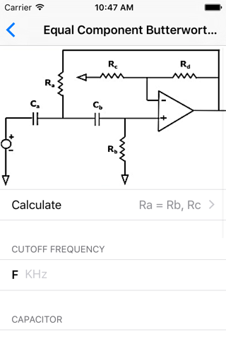 Electronic Filters Calculators - Electrical screenshot 2
