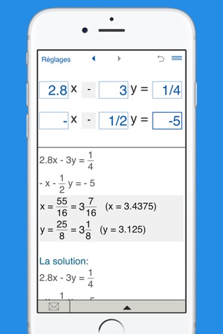 Systems of equations solver screenshot 2