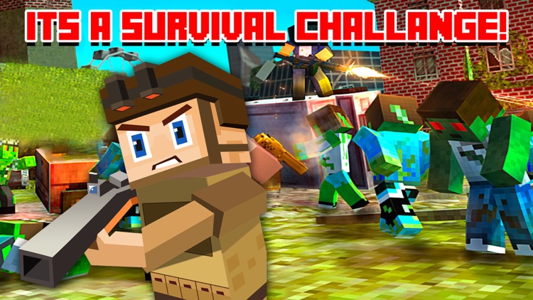Block Battles City Crime Defense : Pixel war Gun-Craft Sniper Shooting Games