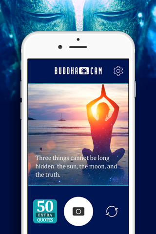 Buddha Cam daily yoga meditation quotes photo camera with buddhism words & filters screenshot 3