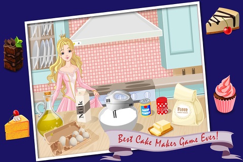 Princess Birthday Cake Maker Cooking Game - Make Your Own Cake screenshot 2