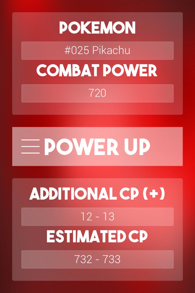 Evolution & Power Up Calculator for Pokémon GO screenshot 2