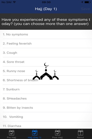 Hajj Health Diary screenshot 2