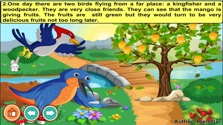 Kingfisher and woodpecker (story and games for kids) screenshot-3