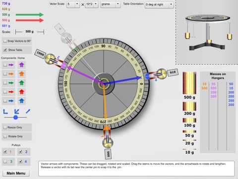 KET Virtual Physics Labs - Force Table screenshot 4
