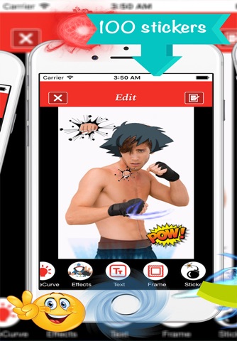 Anime & Manga Stickers Camera : poki Photo Dress Up screenshot 4