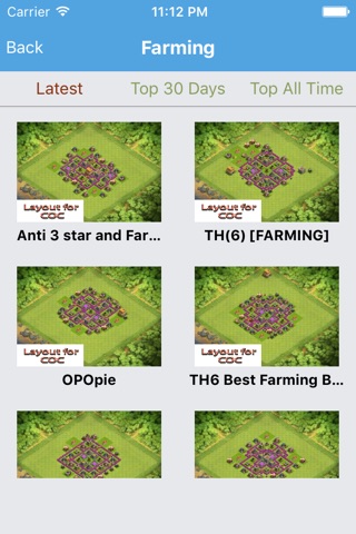 Top Layout for COC App screenshot 2