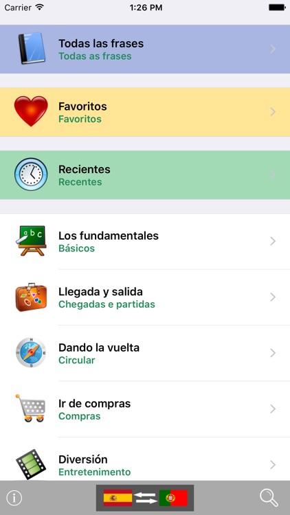 Spanish / Portuguese Talking Phrasebook Translator Dictionary - Multiphrasebook screenshot-0