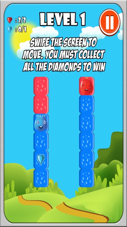 Blue And Red Diamond Collect Game