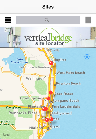 Vertical Bridge Site Locator screenshot 2