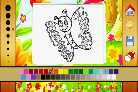 Insects Coloring Book - Drawing and Painting Colorful for kids games free screenshot 3