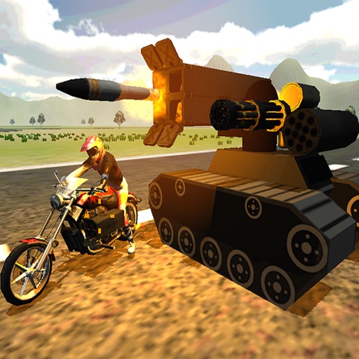 Gunship Bike Rider Ground Force Strike : Tanks Battle Action Games Icon