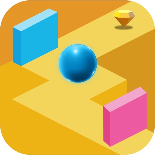 Rolling on The Walls: Don't fall down zig zag walls iOS App