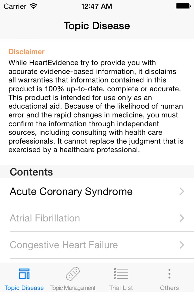 HeartEvidence Lite: Landmark trials in Cardiology screenshot 4