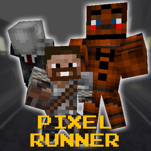 Pixel Runner - 3D Mini Run Game Slenderman edition Icon