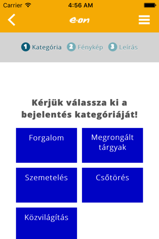 E.ON közvil. hibabejelentő screenshot 4