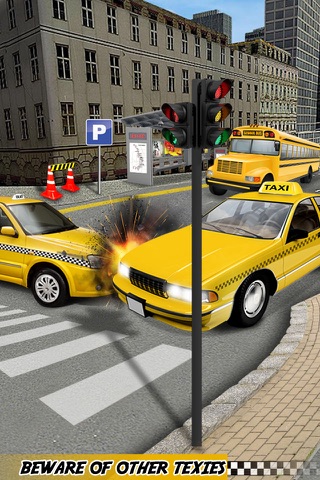 New York Taxi Parking 3d - Crazy Yellow Cab Driver in City Traffic Simulator screenshot 2