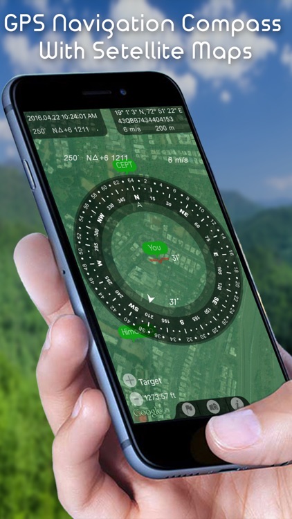 GPS Navigation Heading Compass - (Map with Speedometer, Altimeter & Digital Direction Finder)