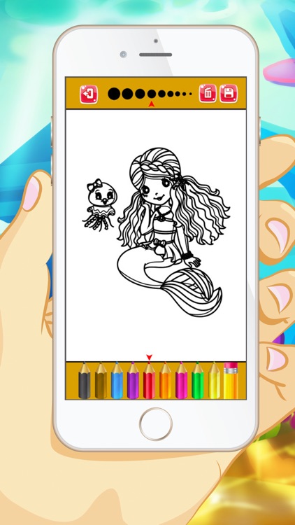 Mermaid Coloring Book -  Educational Color and  Paint Games Free For kids and Toddlers screenshot-2