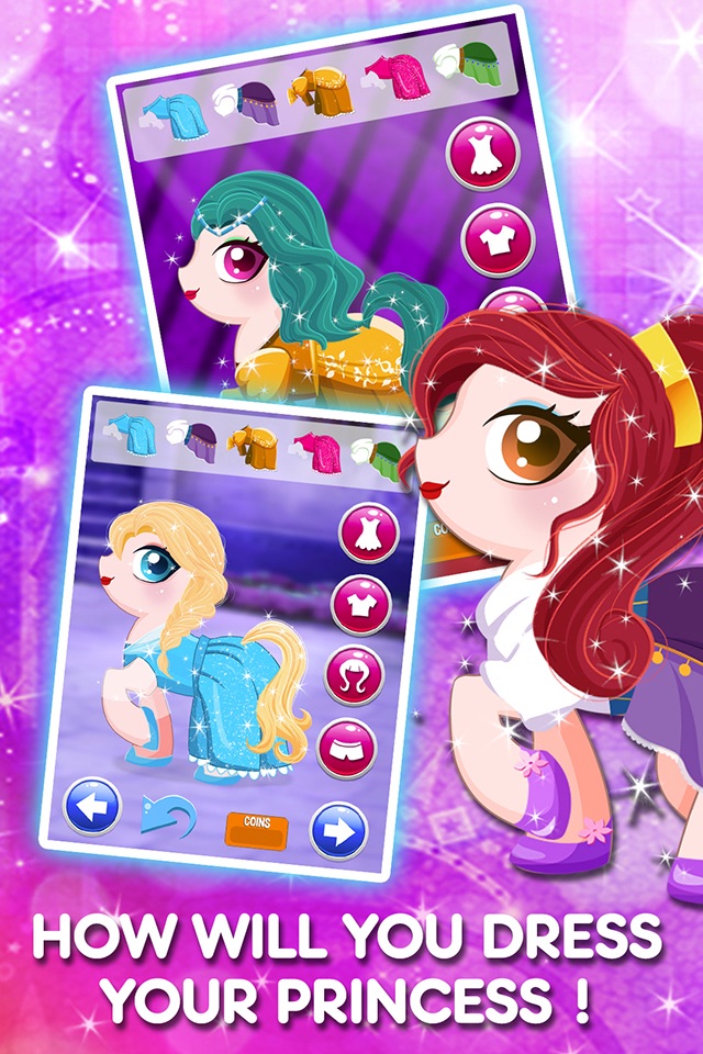Princess Pony Dress Up & MakeOver Games - My Little Pets Equestrian Girls screenshot 2