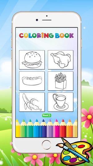 食品著色書為孩子 - 所有在1繪畫免費打印頁數(圖5)-速報App
