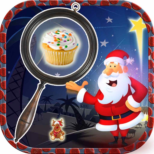 christmas puzzle hidden object icon