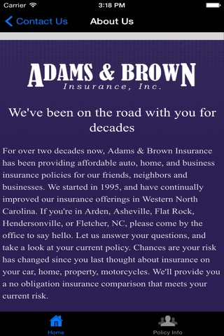 Adams & Brown Insurance screenshot 2